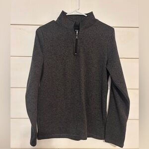 Kids Gray Quarter-Zip Sweater